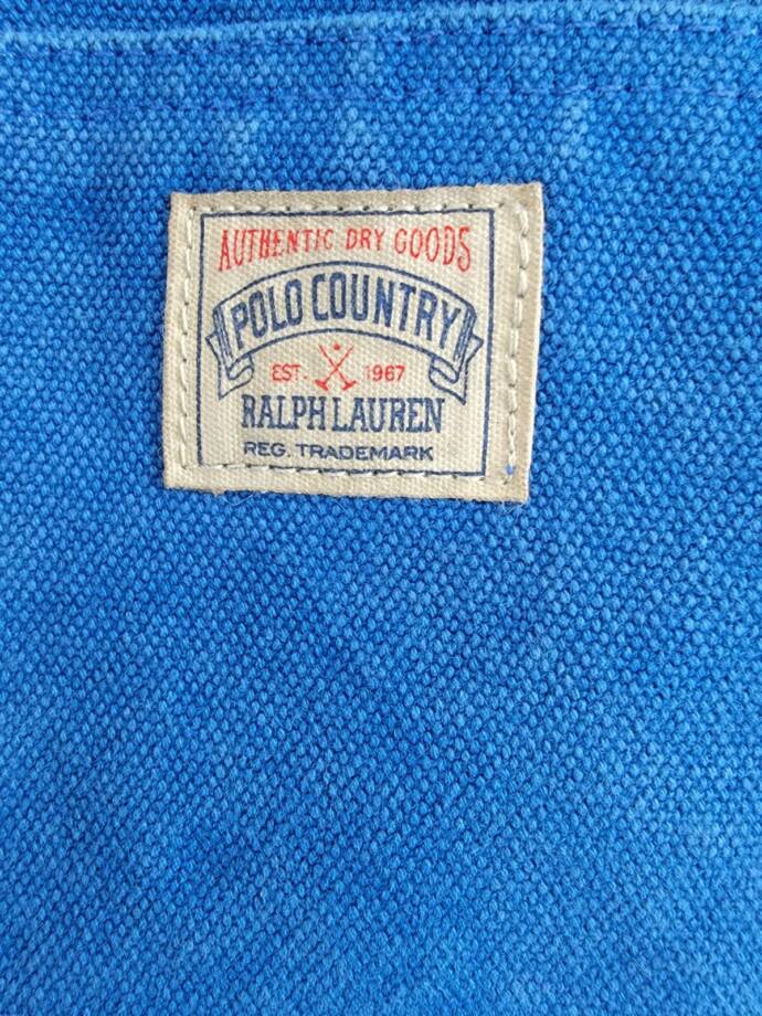 Polo Ralph Lauren Canvas Workwear Tote Bag Men's One Size Washed Blue Snap Top
