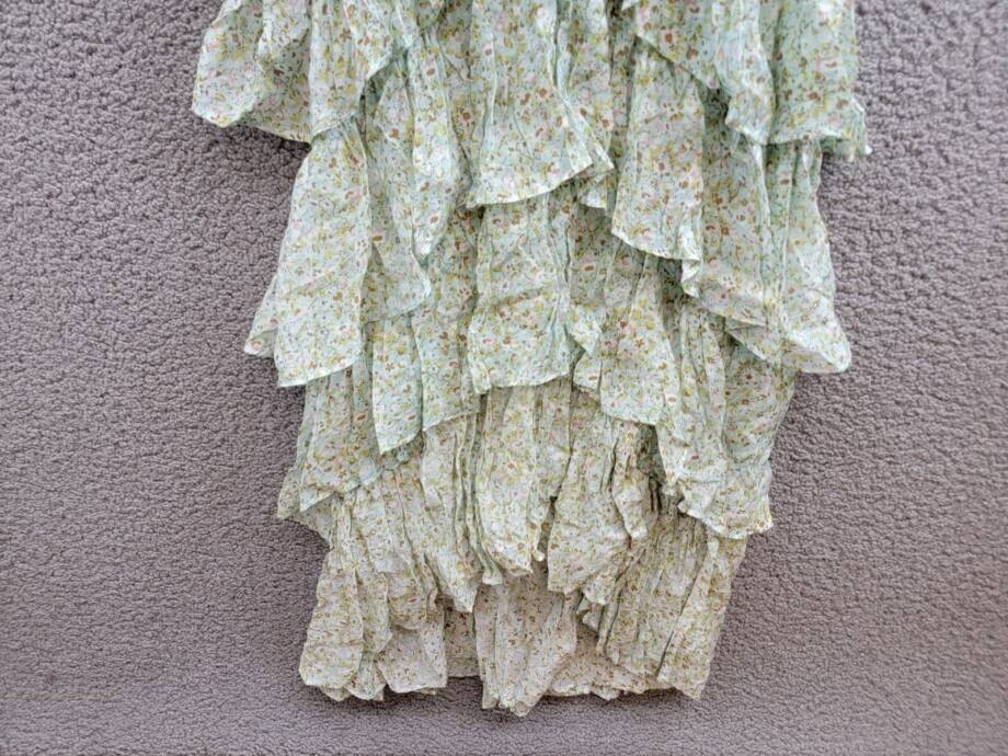 1.STATE Sleeveless Tiered Maxi Dress Women's 2 Multi Floral Ruffled Side Zip