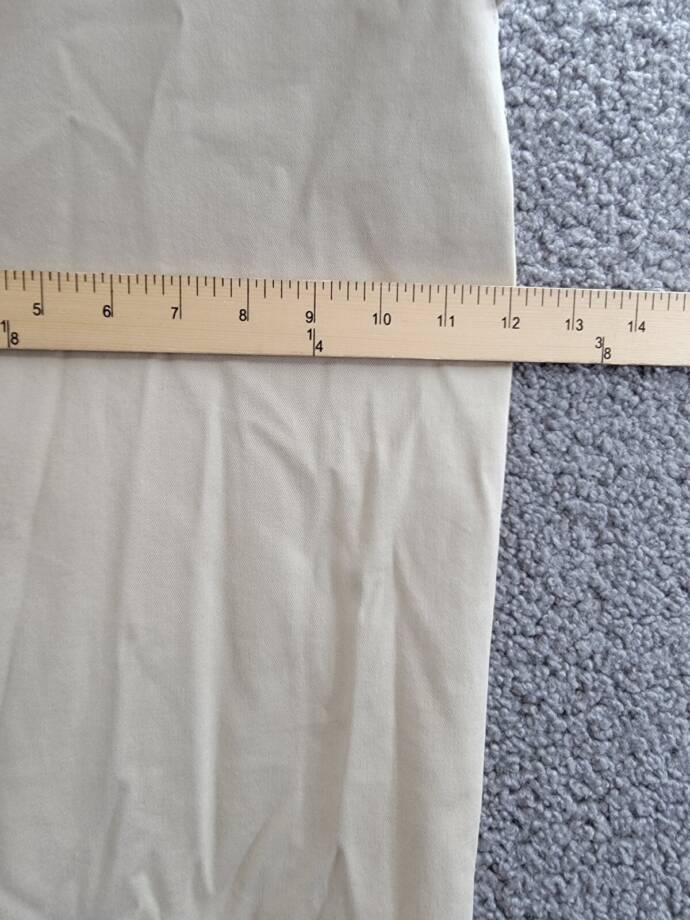 AG Caden Straight Pants Women's 31 Cream Froth Solid Pockets Button Zip Closure