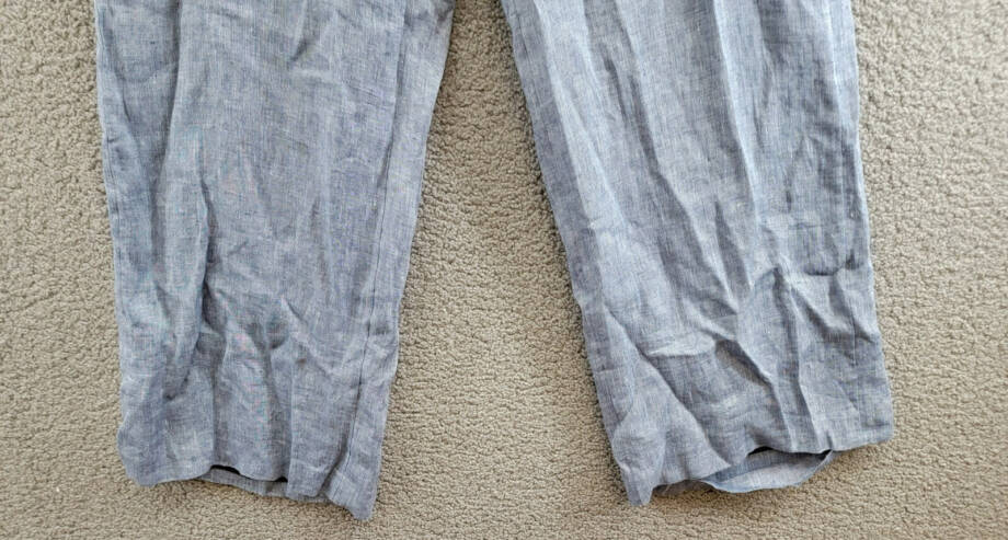 Theory Drawstring Hemp Pants Women's S Chambray Pockets Elastic Waist Pull On