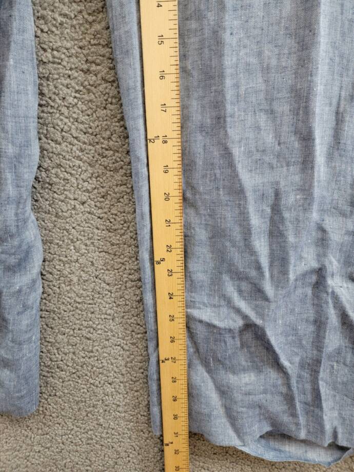 Theory Drawstring Hemp Pants Women's S Chambray Pockets Elastic Waist Pull On