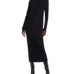 Velvet by Graham & Spencer Agoura Long Sleeve Dress Women's XS Black Mock Neck