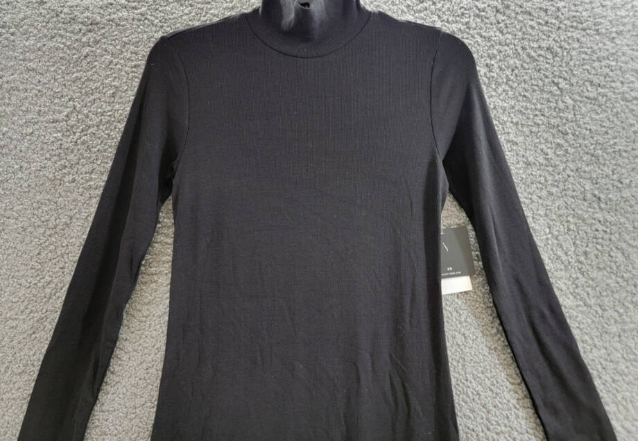 Velvet by Graham & Spencer Agoura Long Sleeve Dress Women's XS Black Mock Neck