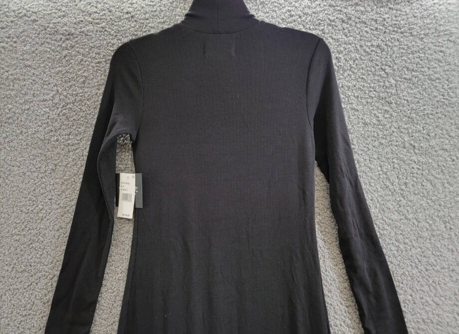 Velvet by Graham & Spencer Agoura Long Sleeve Dress Women's XS Black Mock Neck