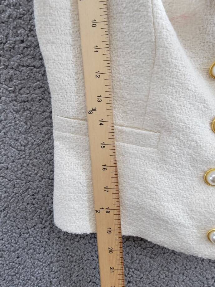 French Connection Structured Woven Button-Front Top Women's 2 Classic Cream