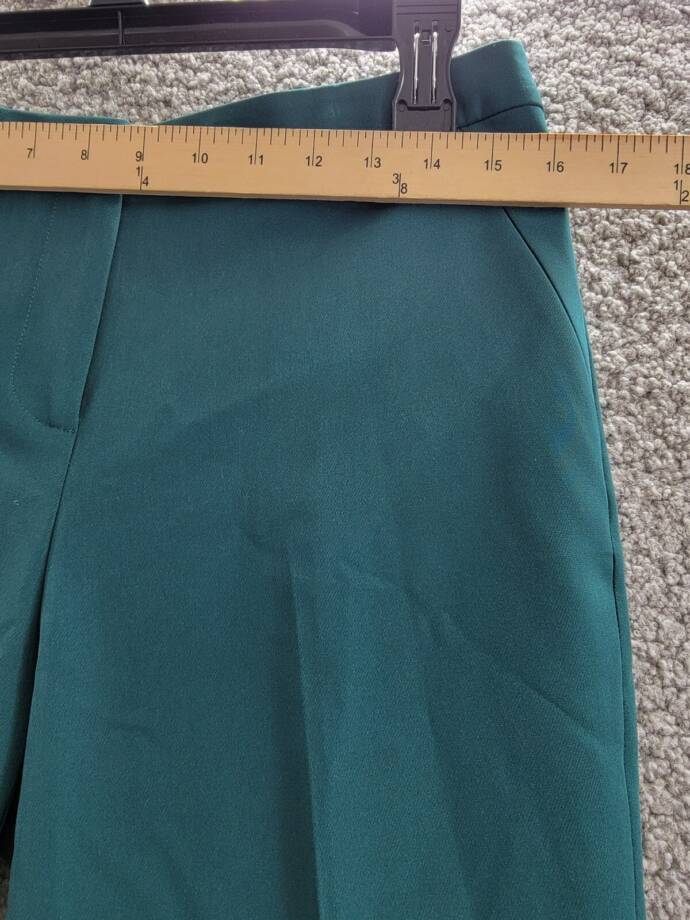 Kobi Halperin Alexi Straight Pants Women's 6 Sea Moss Zip Hook & Bar Closure