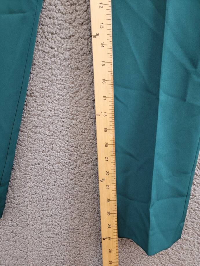 Kobi Halperin Alexi Straight Pants Women's 6 Sea Moss Zip Hook & Bar Closure