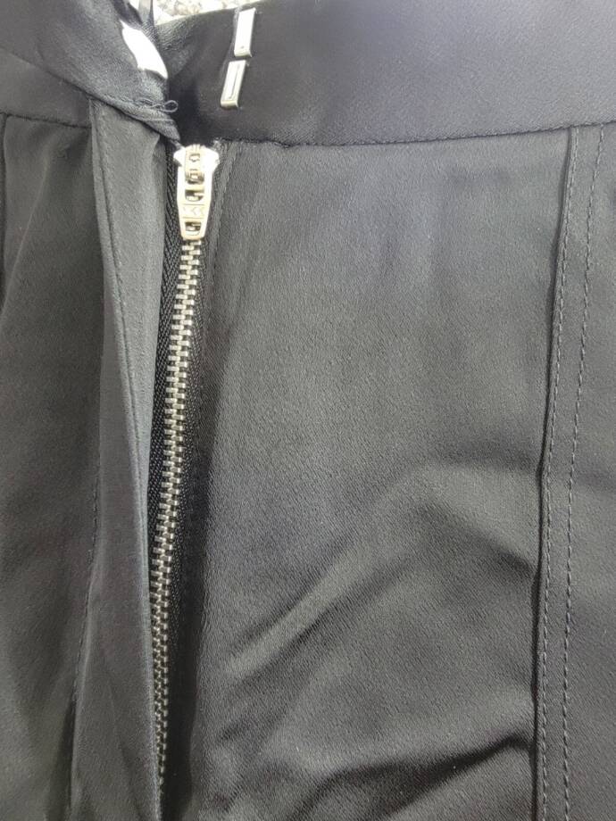 JONATHAN SIMKHAI Carolina Utility Pants Women's 6 Black Belted Zip Hook & Bar