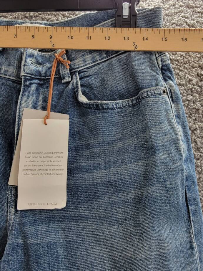 Lafayette 148 New York Reeve High Rise Ankle Straight Jeans Women's 28 Faded Sky