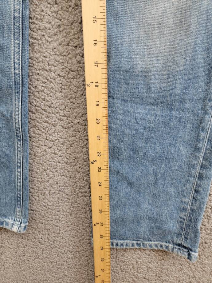 Lafayette 148 New York Reeve High Rise Ankle Straight Jeans Women's 28 Faded Sky