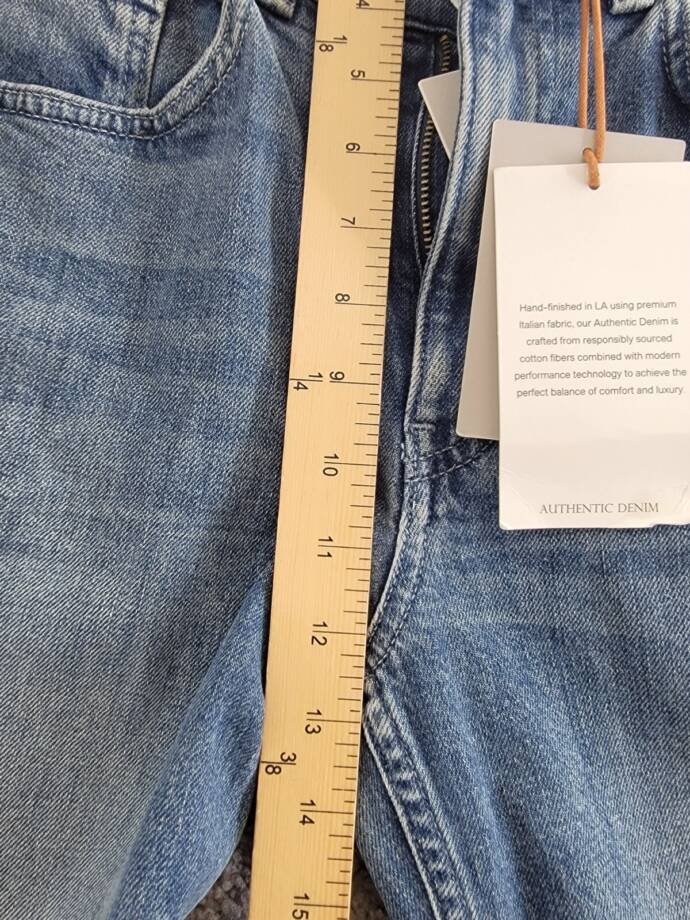 Lafayette 148 New York Reeve High Rise Ankle Straight Jeans Women's 28 Faded Sky