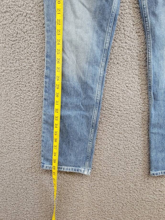 Lafayette 148 New York Reeve High Rise Ankle Straight Jeans Women's 28 Faded Sky