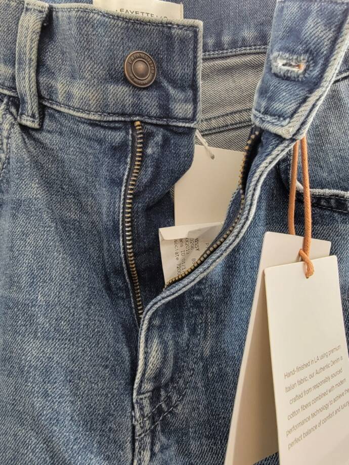Lafayette 148 New York Reeve High Rise Ankle Straight Jeans Women's 28 Faded Sky