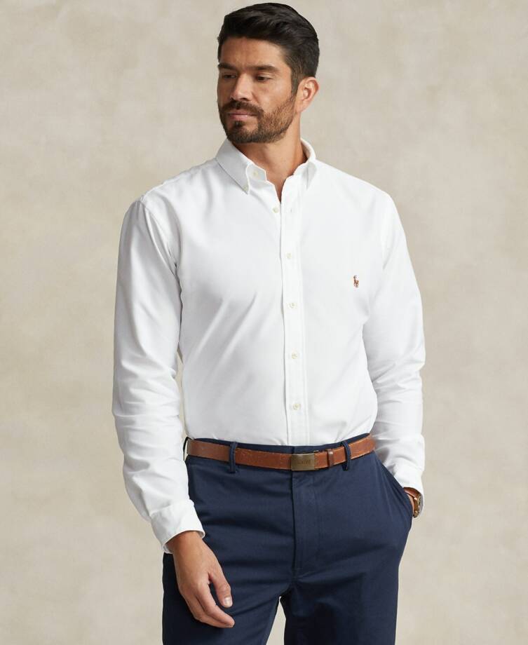 Polo Ralph Lauren Big & Tall Performance Oxford Shirt Men's 3XLT White Solid L/S
