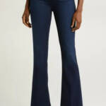 Paige Laurel Canyon High Rise Flare Jeans Women's 26 Manifesto Denim Button Zip