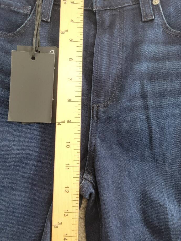 Paige Laurel Canyon High Rise Flare Jeans Women's 26 Manifesto Denim Button Zip