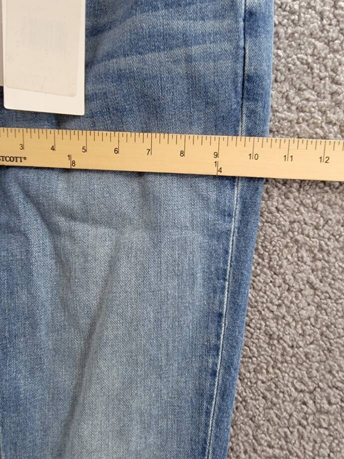 Lafayette 148 New York Reeve High Rise Ankle Straight Jeans Women's 27 Faded Sky