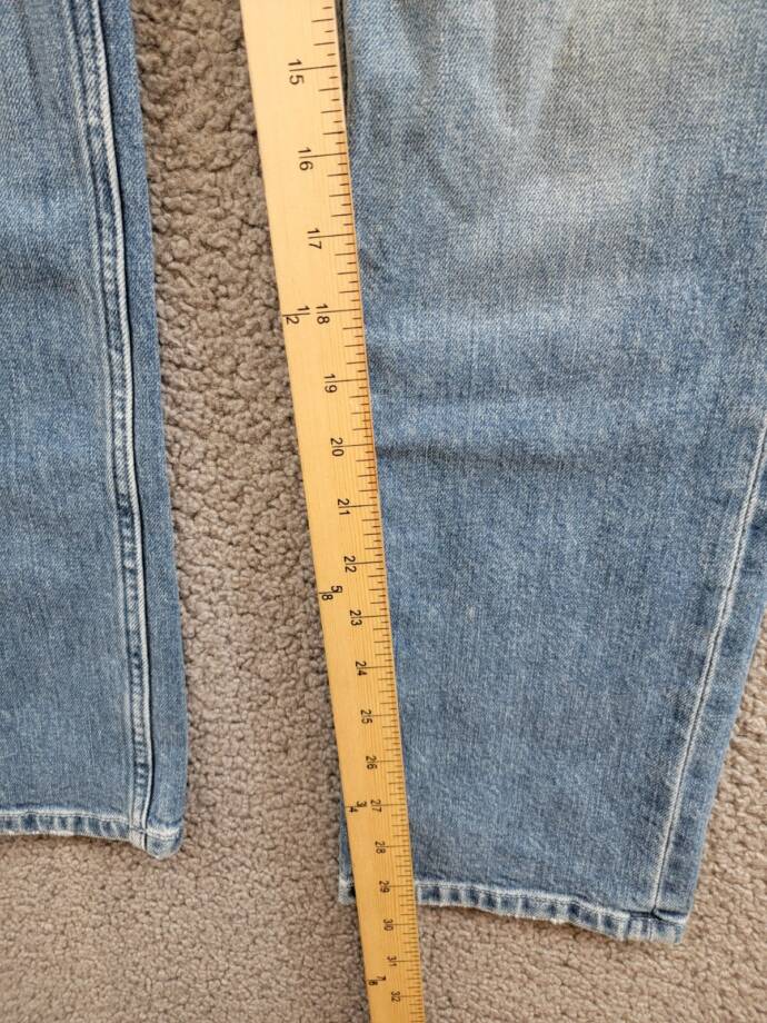 Lafayette 148 New York Reeve High Rise Ankle Straight Jeans Women's 27 Faded Sky