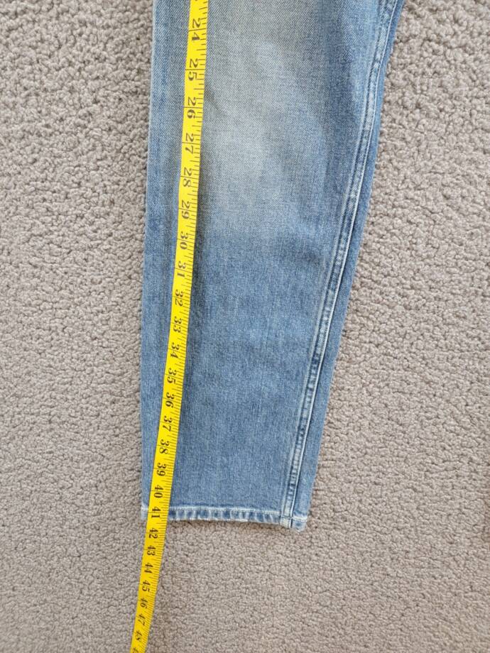Lafayette 148 New York Reeve High Rise Ankle Straight Jeans Women's 27 Faded Sky