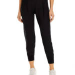 ATM Anthony Thomas Melillo Silk Jogger Pants Women's M Black Solid Elastic Waist
