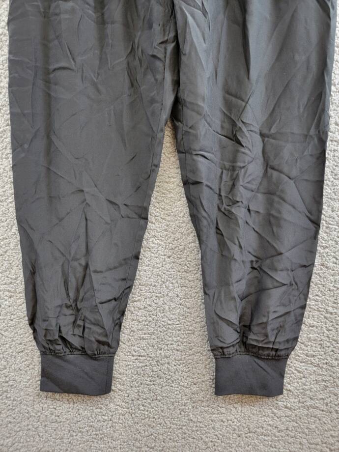 ATM Anthony Thomas Melillo Silk Jogger Pants Women's M Black Solid Elastic Waist