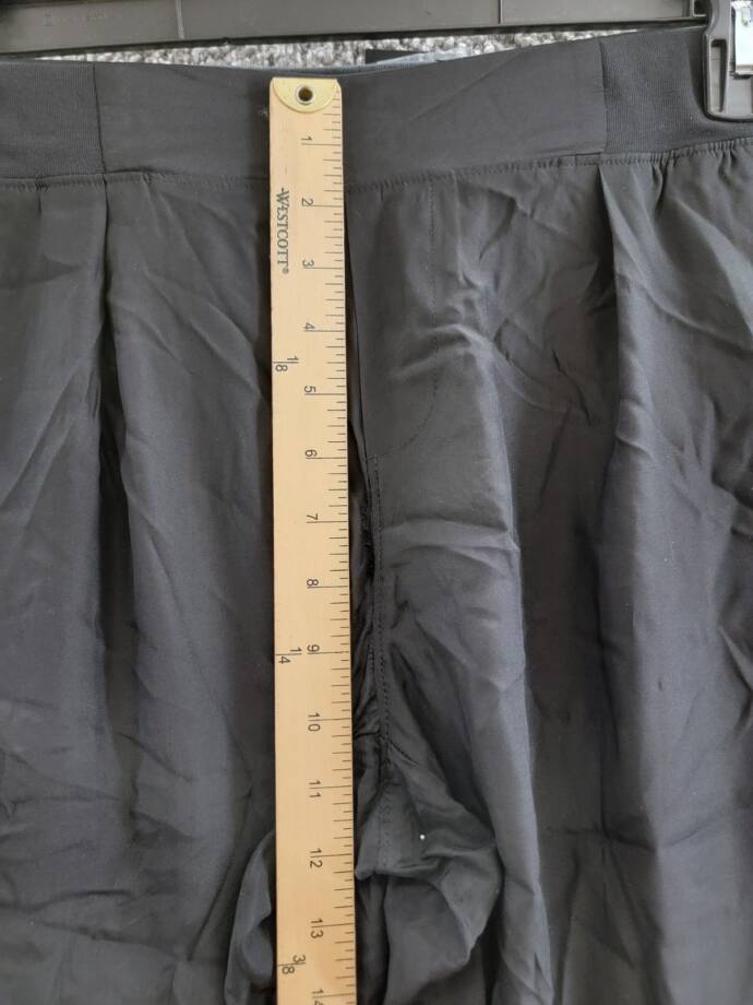 ATM Anthony Thomas Melillo Silk Jogger Pants Women's M Black Solid Elastic Waist
