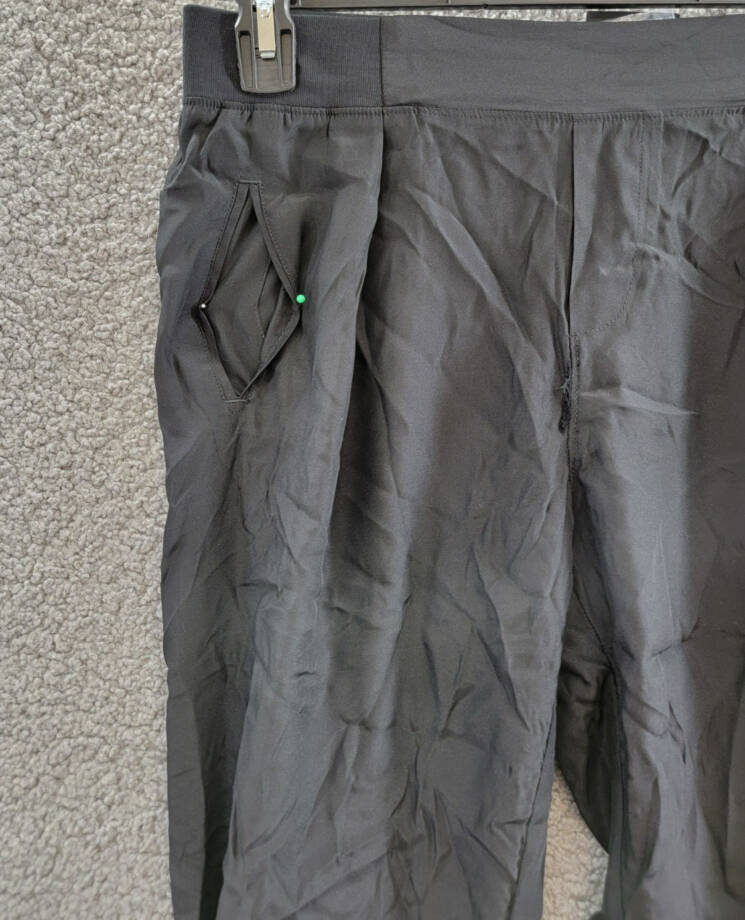 ATM Anthony Thomas Melillo Silk Jogger Pants Women's M Black Solid Elastic Waist