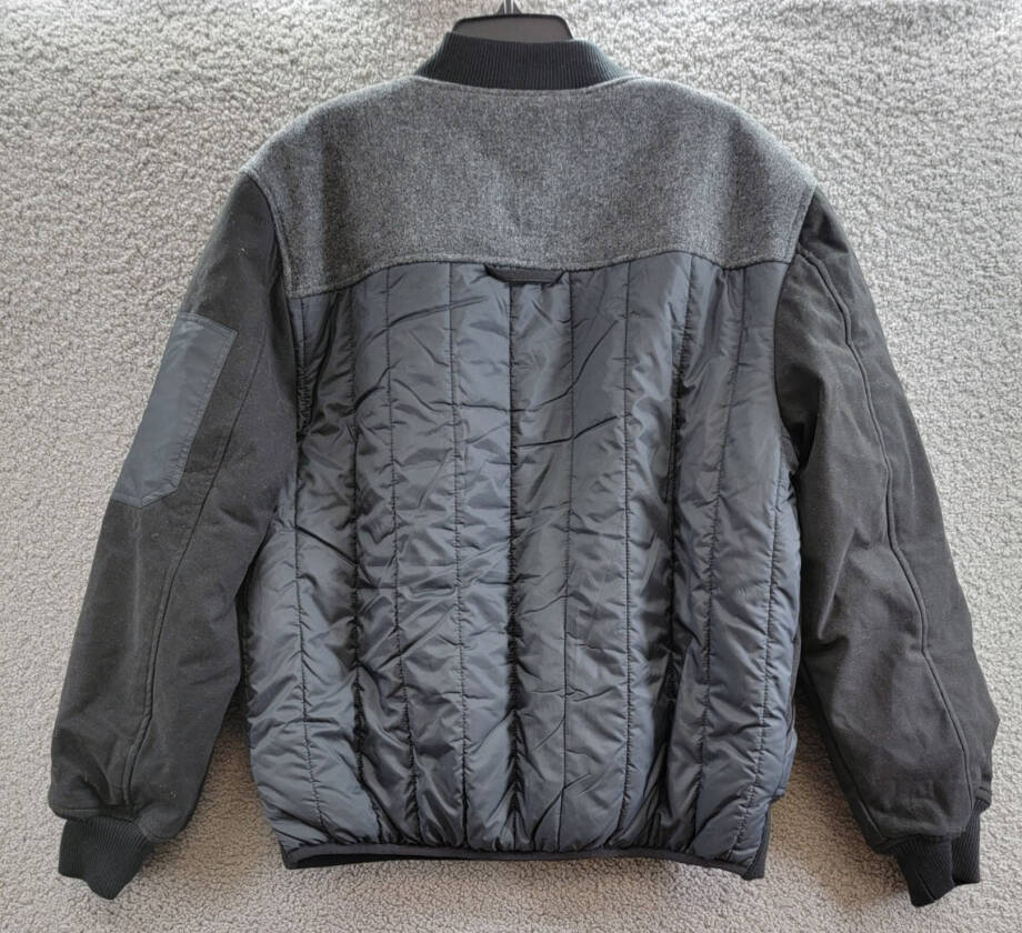 BASS OUTDOOR Hero Mixed Media Zip-Front Bomber Jacket Men's M Black Beauty L/S