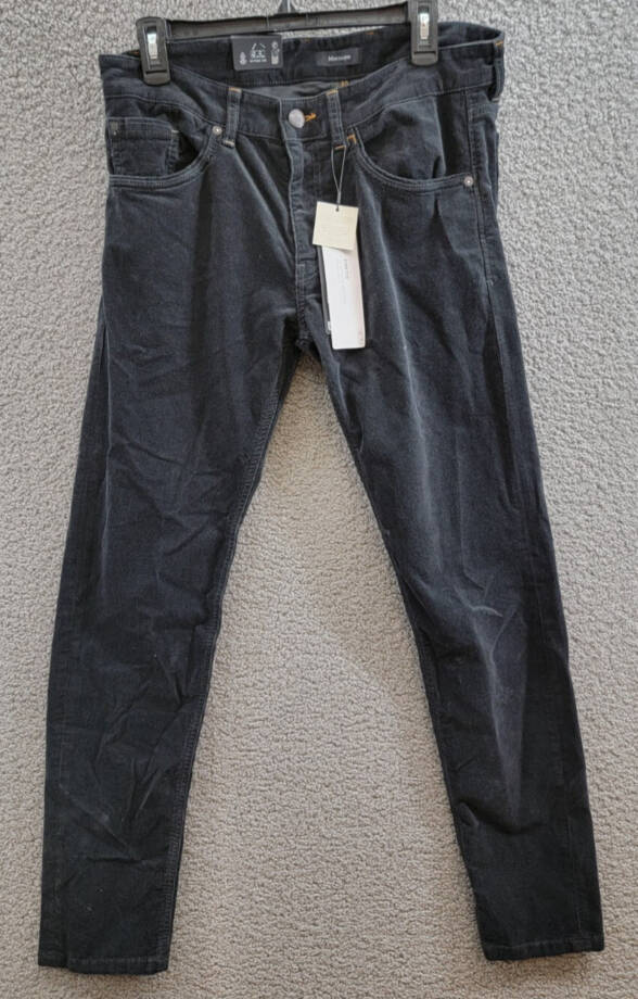 Matinique MApete Regular-Fit Corduroy Jeans Men's 32 Black Oyster Zip & Button