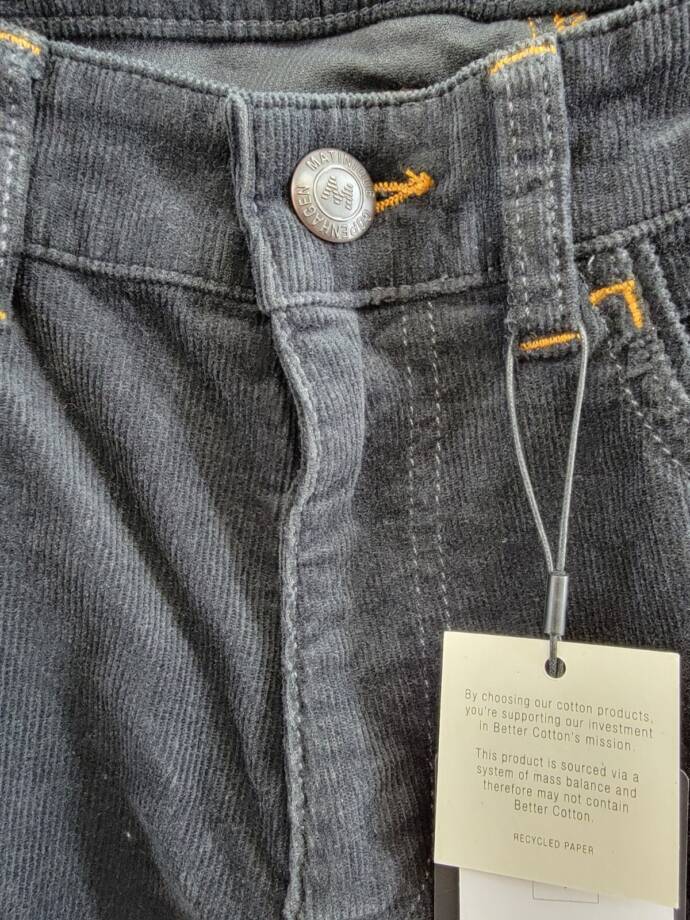 Matinique MApete Regular-Fit Corduroy Jeans Men's 32 Black Oyster Zip & Button