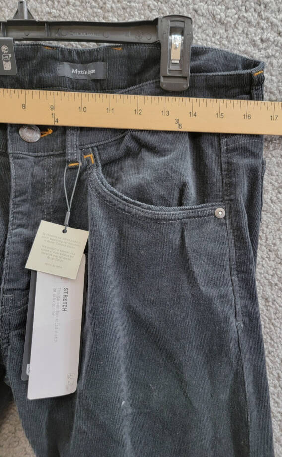 Matinique MApete Regular-Fit Corduroy Jeans Men's 32 Black Oyster Zip & Button