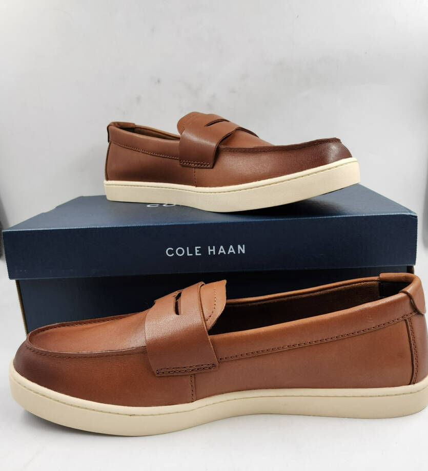 Cole Haan Pinch Weekender Penny Loafers Men's 11M British Tan Round Toe Slip On