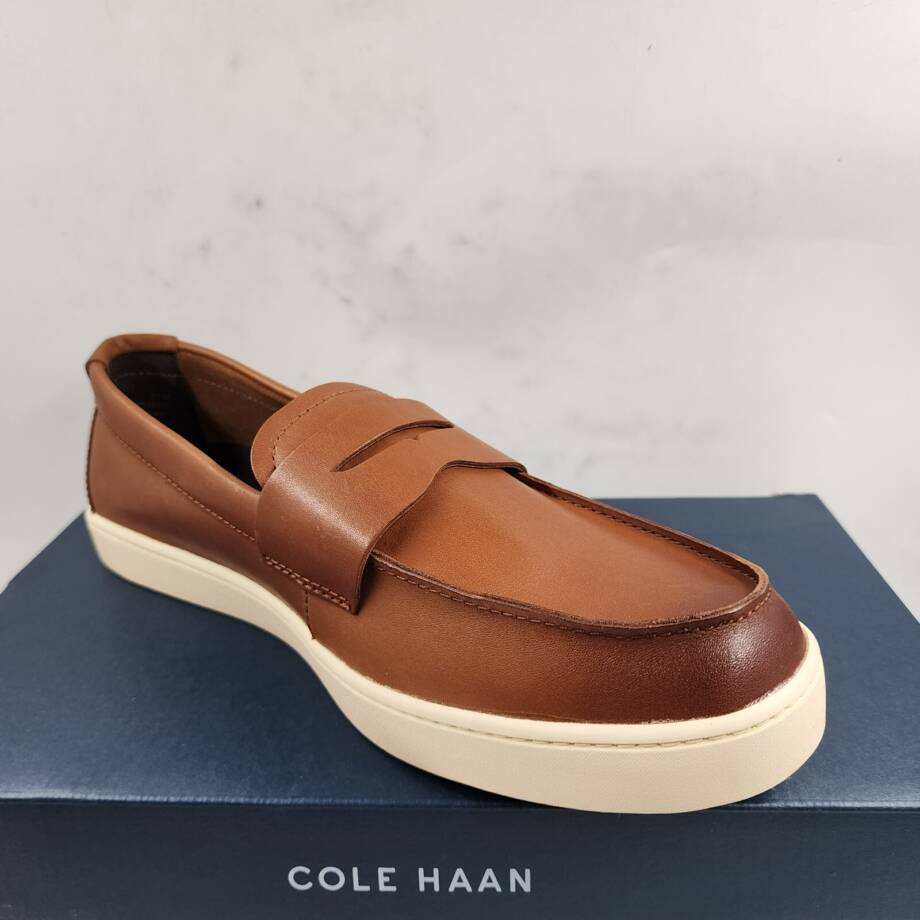 Cole Haan Pinch Weekender Penny Loafers Men's 11M British Tan Round Toe Slip On