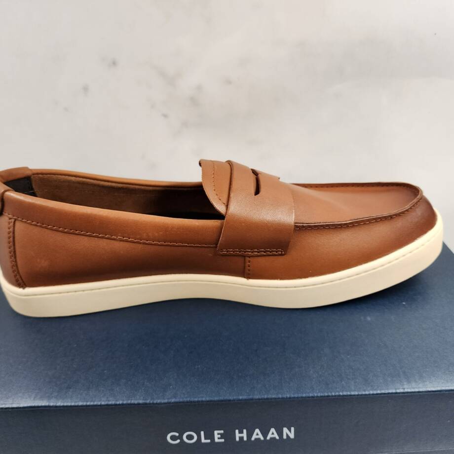 Cole Haan Pinch Weekender Penny Loafers Men's 11M British Tan Round Toe Slip On