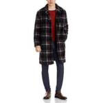 HUGO Merlon Single Breasted Wool Blend Coat Men's XL Multicolor Notch Lapel L/S