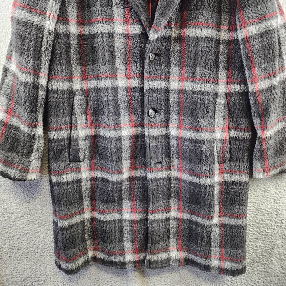 HUGO Merlon Single Breasted Wool Blend Coat Men's XL Multicolor Notch Lapel L/S