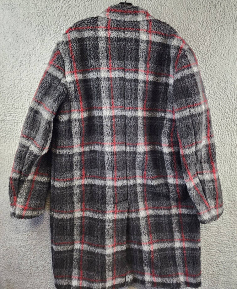 HUGO Merlon Single Breasted Wool Blend Coat Men's XL Multicolor Notch Lapel L/S