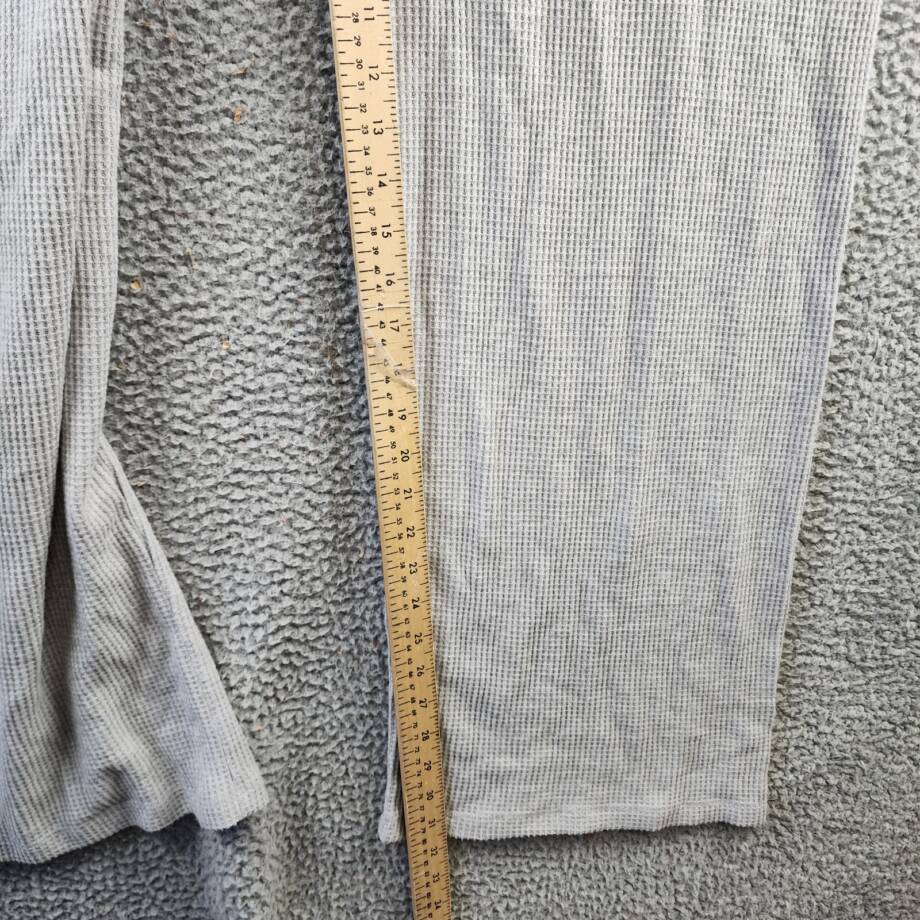 PJ Salvage Cute As A Button Pants Women's XL Gray Heather Waffle Knit Pull On