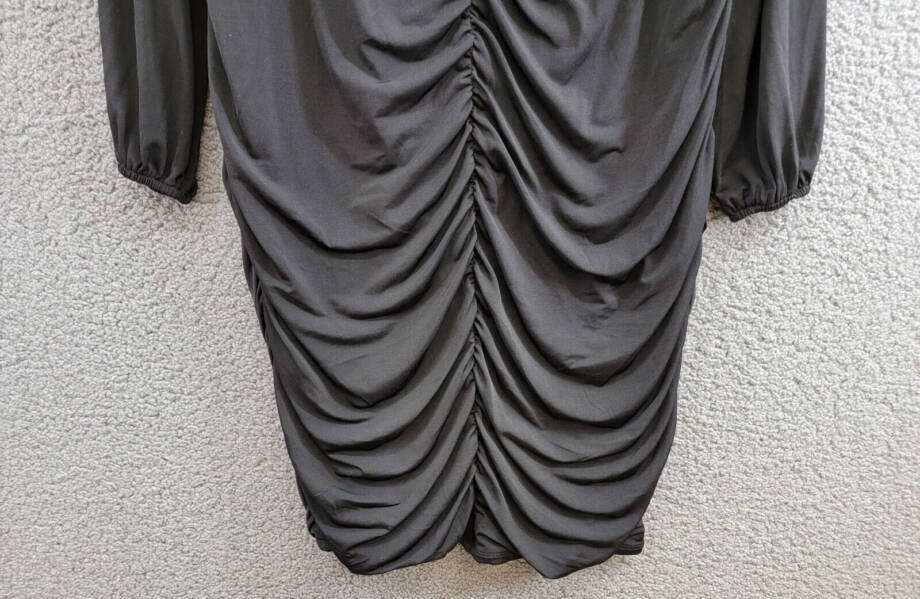 Emerald Sundae Trendy Plus Size Ruched Bodycon Dress Women's 18 Black Back Zip