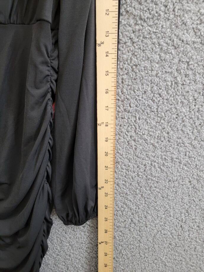 Emerald Sundae Trendy Plus Size Ruched Bodycon Dress Women's 18 Black Back Zip
