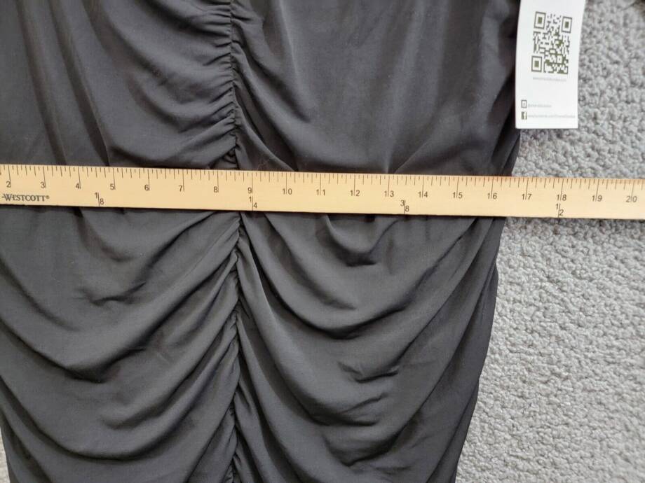Emerald Sundae Trendy Plus Size Ruched Bodycon Dress Women's 18 Black Back Zip
