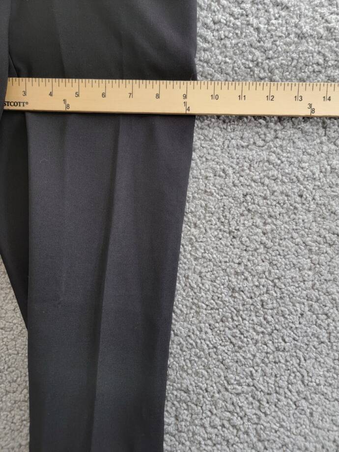 Calvin Klein X-Fit Cropped Slim Leg Pants Women's 0 Black Solid Elastic Waist