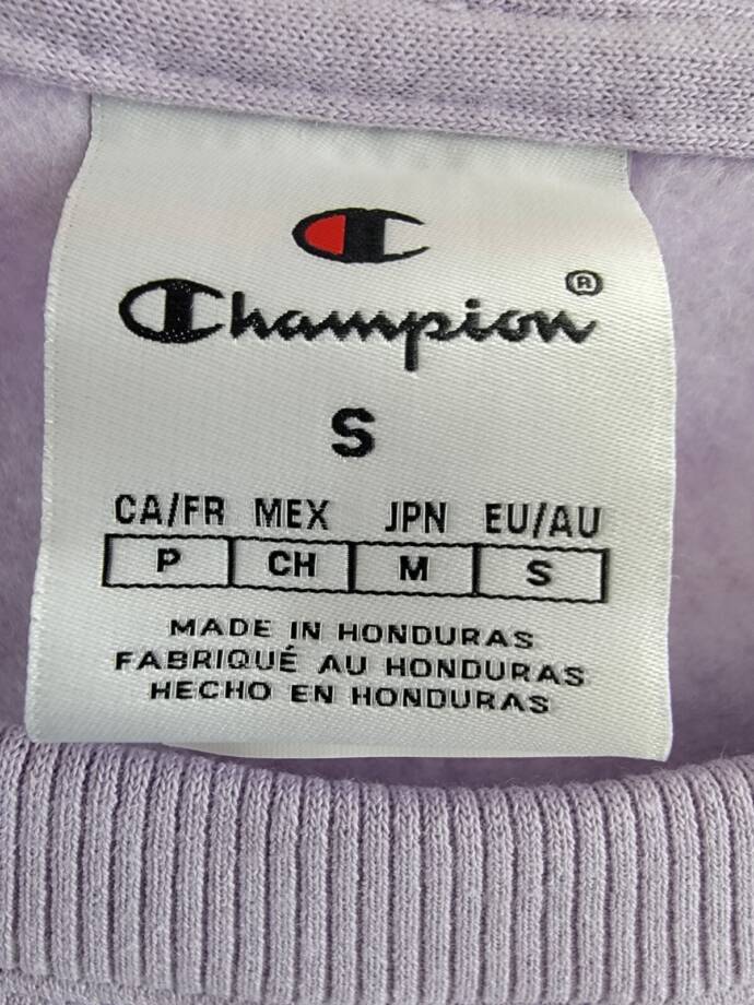 Champion Powerblend Fleece Crewneck Sweatshirt Women's S Morning Dew Purple L/S