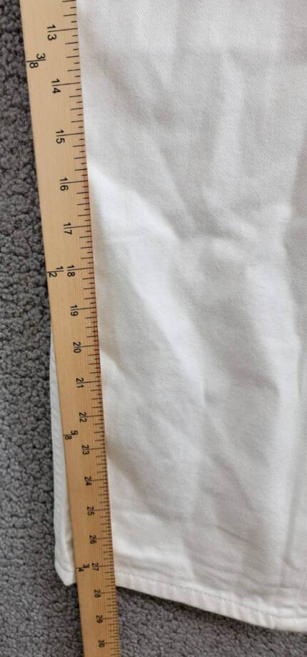 Lauren Ralph Lauren Relaxed Tapered Ankle Jeans Women's 16 White Wash Zip Fly~