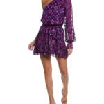 Ramy Brook Michelle Silk Blend Asymmetric Tie-Waist Minidress Women's 00 Purple