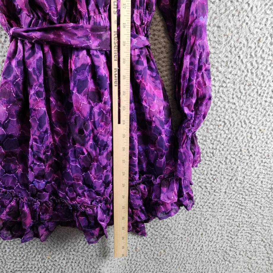 Ramy Brook Michelle Silk Blend Asymmetric Tie-Waist Minidress Women's 00 Purple