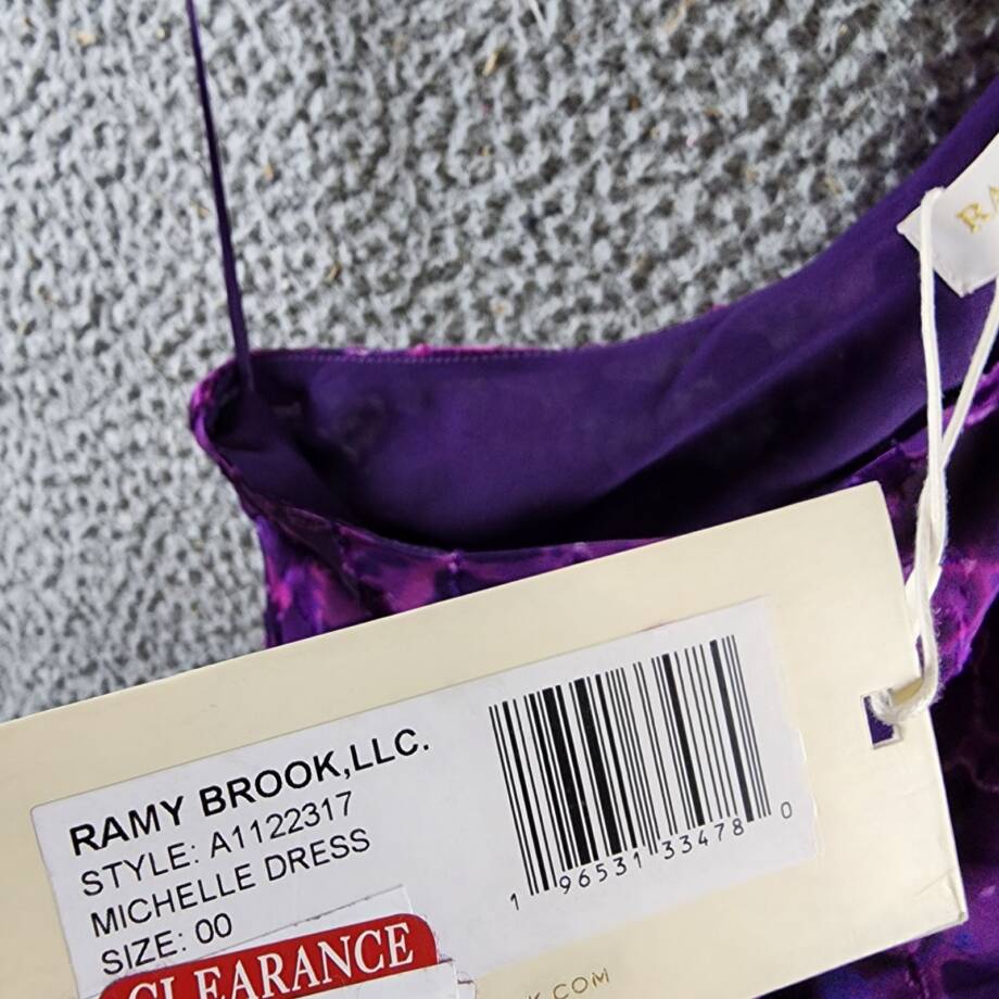 Ramy Brook Michelle Silk Blend Asymmetric Tie-Waist Minidress Women's 00 Purple