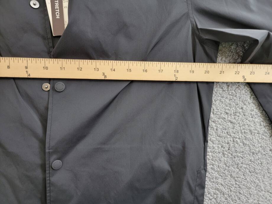 Michael Kors Snap-Front Nylon Shirt Jacket Men's XS Black Pockets Long Sleeve
