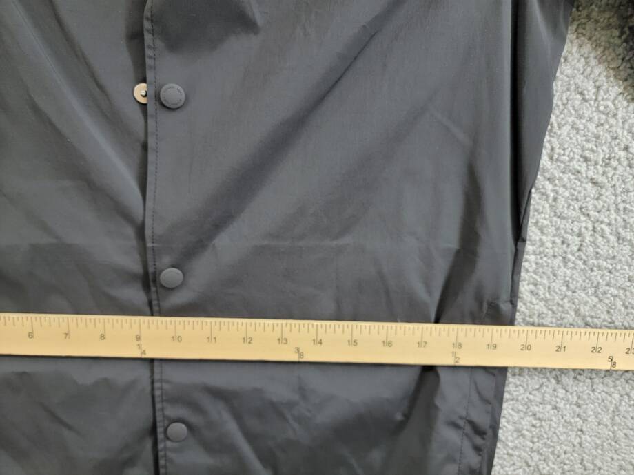 Michael Kors Snap-Front Nylon Shirt Jacket Men's XS Black Pockets Long Sleeve