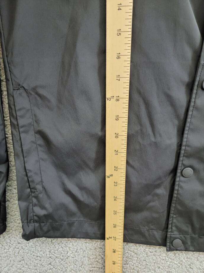 Michael Kors Snap-Front Nylon Shirt Jacket Men's XS Black Pockets Long Sleeve